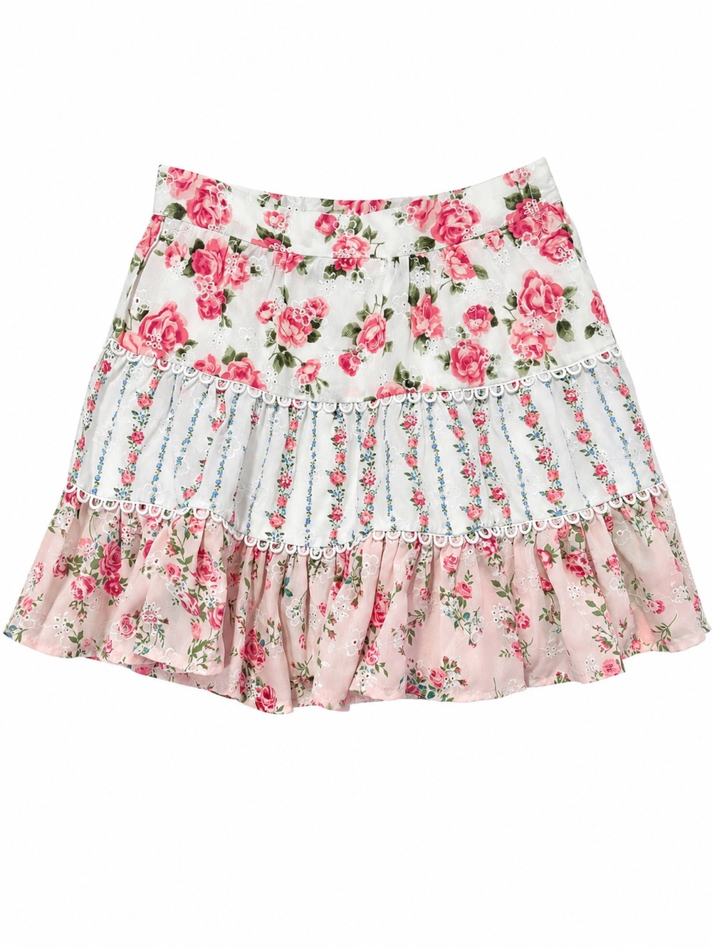 NWT Altar'd State Tiered Floral Mini Skirt